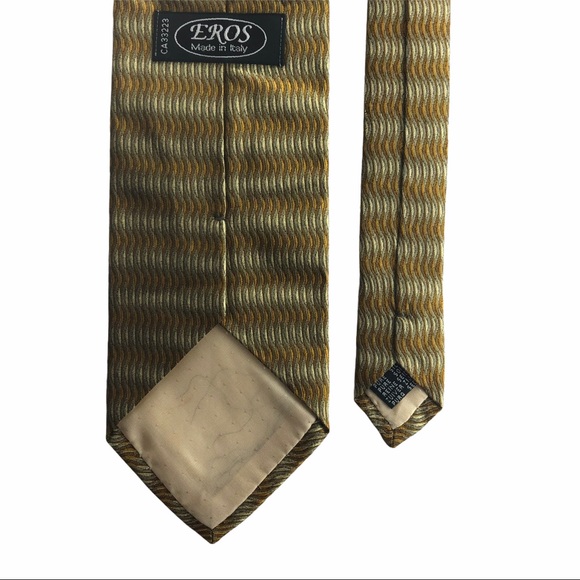 Eros men’s tie 100% silk Made in Italy 3 3/4”width - Picture 6 of 6